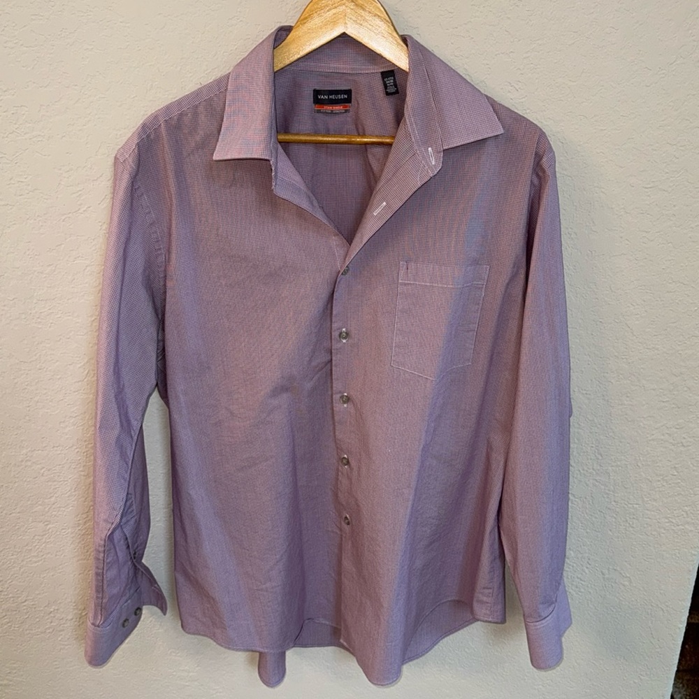 Men's Button Down Dress Shirt Fitted Stretch